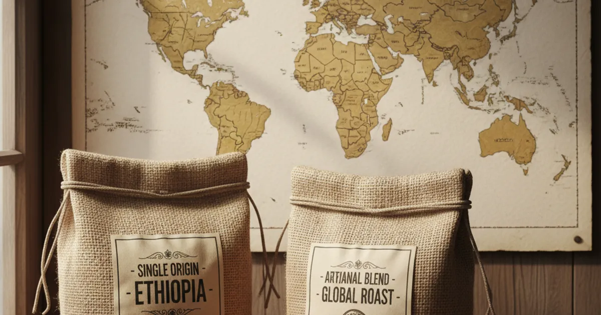 Deux tasses de café côte à côte illustrant la comparaison entre café d'origine unique et assemblage blend