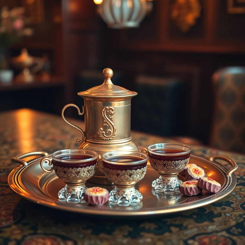 Cezve en cuivre martelé posé sur une flamme avec la mousse du café turc qui monte lentement vers le bord