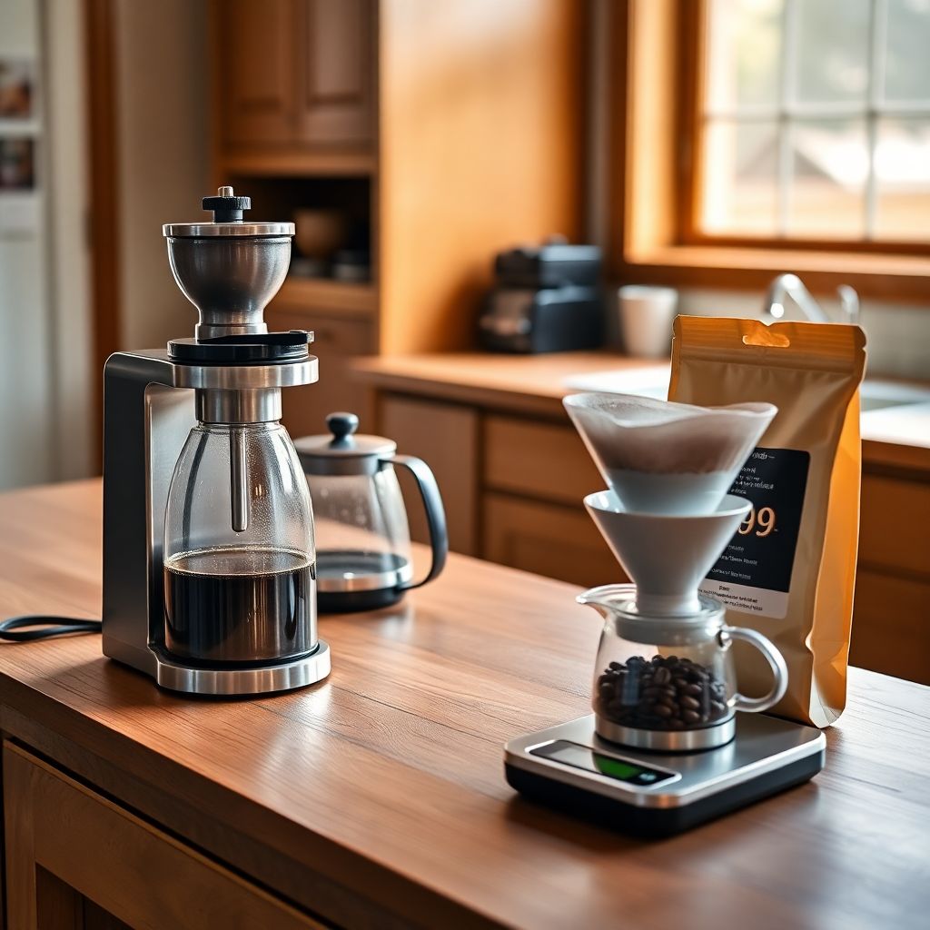 Tasse de café de spécialité fraîchement préparé avec des grains torréfiés artisanalement