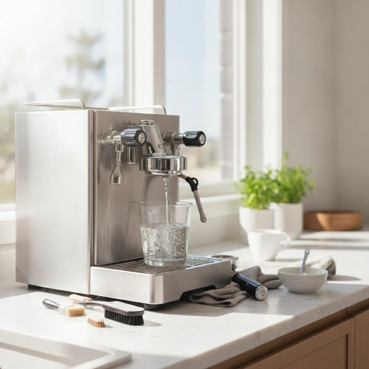 Entretien et détartrage d'une machine à café expresso