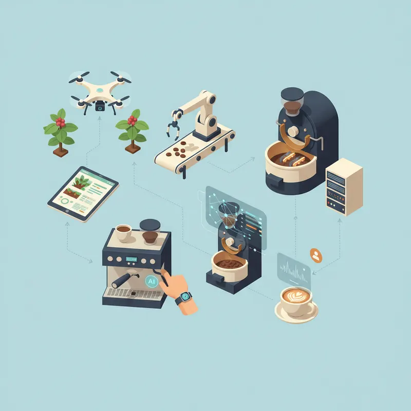 Comment l'intelligence artificielle révolutionne le monde du café — détail application mobile extraction